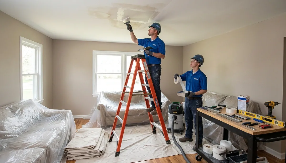 Ceiling Water Damage Repair Image 1